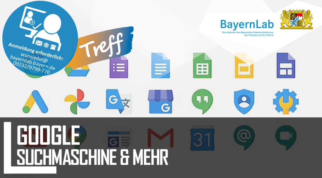 Terminhinweis Vortrag zum Thema Google - Suchmaschine & mehr am 3 Juni, von 10.00 Uhr bis 11.30 Uhr im BayernLab Wunsiedel